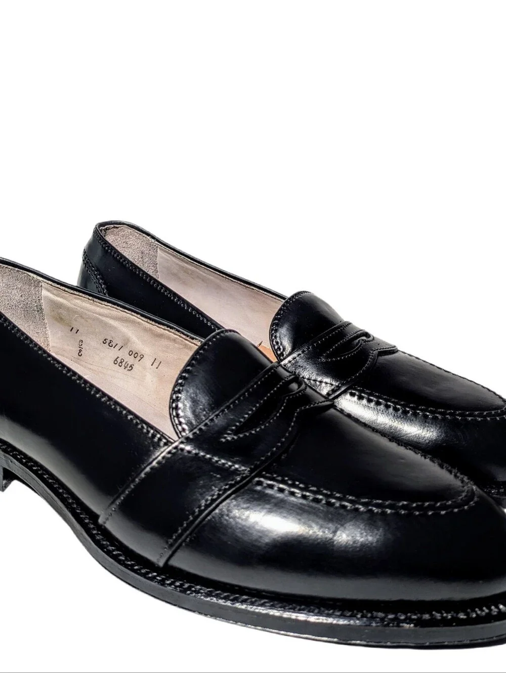Alden Men's 6845 - Full Strap Slip On - Black Horween Shell Cordovan Size 11 c